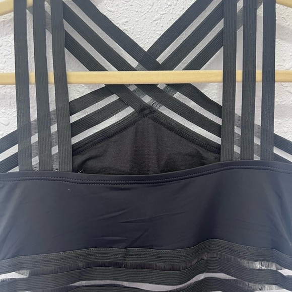 Black Strappy halter neck One-Piece Swimsuit Medium - Picture 7 of 7